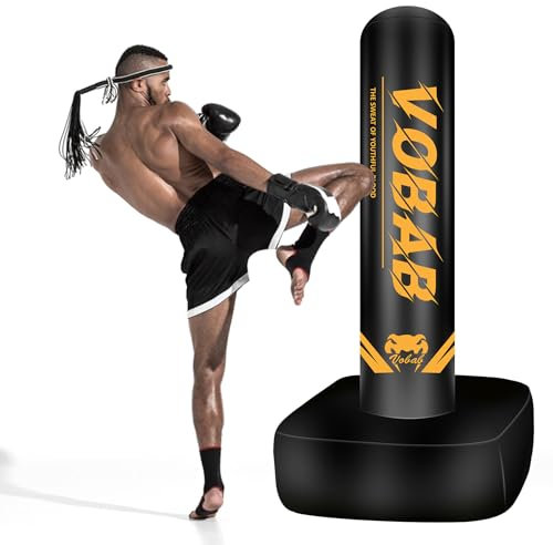 Boxsack, 175 cm, freistehend, 175 cm Höhe, entworfen für Herren-Training in MMA, Muay Thai und Fitness, idealer aufblasbarer Kickboxsackständer, unverzichtbare Boxausrüstung