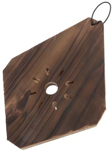 POPETPOP Jardinière Suspendue Moderne en Bois De Cerf Fixation Murale pour Plantes Dintérieur Design Robuste en Bois Carbonisé