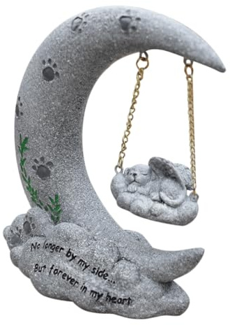 HIAKDOFT Pietra Commemorativa in Resina per Gatti da Giardino Lapide per Tombe di Animali Domestici Piccola e Resistente Statuetta Decorativa Esterna a Forma di Gatto per Commemorazione