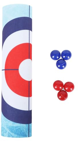 Haofy Juego de Curling de Mesa, Divertido Juego Compacto para Familias, Niños y Adultos, Fácil Configuración para Viajes en Interiores y Exteriores, Juguete