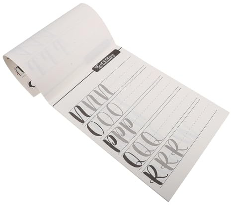 Hohopeti Cahier D'exercices de Calligraphie Anglaise pour Personnaliser Votre Paquet à Main Cahier Pratique Calligraphie, Papier Blanc, Léger, Pliable sans Dommage