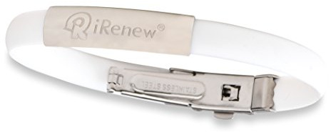 iRenew® Energized Well Being Health Fashion Bracelet (White, 1 Pack) May promote: Strength, Balance and Endurance.