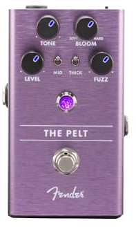 Fender The Pelt Fuzz Effektpedal för Elgitarr, True Bypass | Vintage fuzz-toner, true bypass, blues & rock, density- och bloom-kontroller, passar elgitarr, pedalboard-vänlig