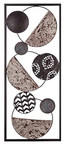 Atmosphera - Déco Murale Ethnic - métal - Noir 25x61 cm