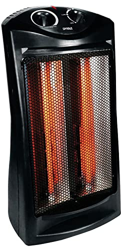 Optimus H-5235 Fan Forced Tower Quartz Heater with Thermostat
