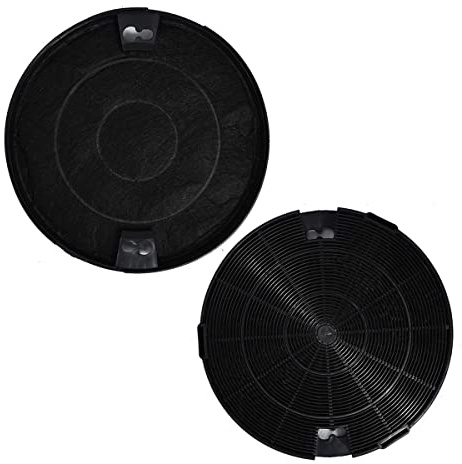EVAYP / 2x aktivt kolfilter/Kompatibel med AEG - Bauknecht - Elica - IGNIS - Whirlpool / 481249038013 NYTTIG FIL 600 50290652002 EHFC29 Type 29 CHF029 för köksfläktar, spiskåpor