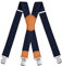 ACWOO Hosenträger für Herren, Hosenträger Herren Extra Stark Breit 4 Cm, Einstellbar und Elastisch Einheitsgröße Hosenträger Damen mit Sehr Starken 4 Metall Clips, Hosenträger Navy blau