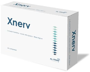 MC STONE ITALIA - XNERV 24 compresse Integratore di L-Acetyl Carnitina, Acido Lipoico e Ribes Nigrum M.G. ad azione sinergica
