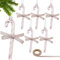 WANYIG 6 Stück Weihnachtsbaum Deko Zuckerstangen Tannenbaumschmuck Weihnachtsbaum Anhänger Weihnachtsbaumschmuck Weihnachtsschmuck Christbaumschmuck Ornamente Xmas Tree Hanging (Rosa)