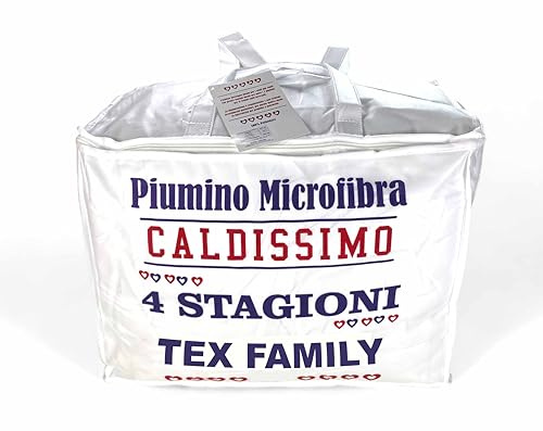 Tex family Piumino 4 Stagioni Number Four – Piumino Anallergico Molto Soffice, Caldo, Comodo, Matrimoniale 250x200 cm