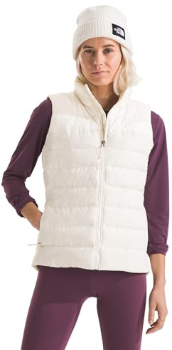 The North Face Women's Aconcagua 3 Insulated Vest - Wind Resistant, Water Repellent, 600 Fill Waterfowl Down Insulation, White Dune, Small