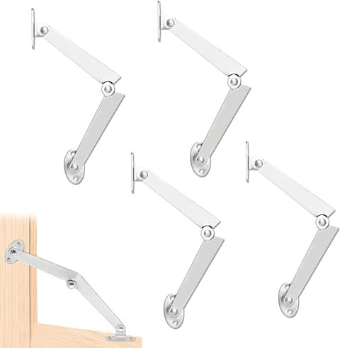 4 Stück Deckelstützscharniere Klappenscharnier, Mini Klappenstütze Klappscharnier 180 Grad Deckelstützscharniere Klappdeckel der Schrankstütze für Schränke Regale Boxen Küchenschränke Küchentür