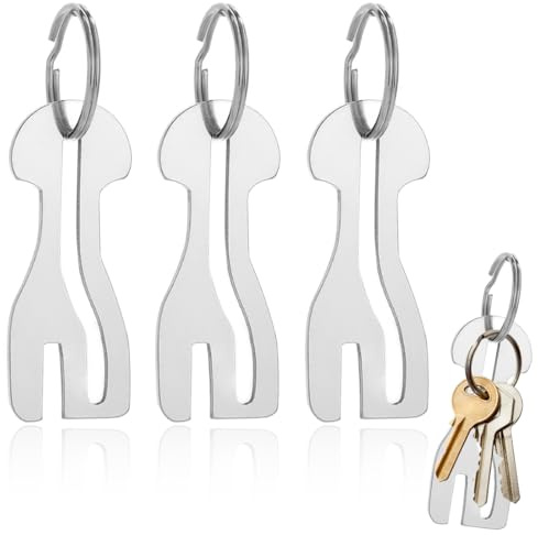 3 Pcs Chiave Carrello Spesa Universale, Gettone Carrello Spesa, Gettoni Carrello Spesa, Carrello Spesa Sblocca, Inossidabile Chip per Carrello della Spesa Rimovibile Gadget Pratici del Carrello