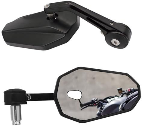 Retrovisores Moto, Retrovisores Moto Homologados, Fabricado En AleacióN De Aluminio, Giratorio 360°, 2 Espejos Retrovisores Para Quad, Scooter, Ciclomotor, Scooter, Etc