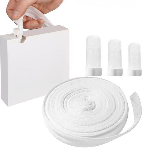 Vendaje tubular de gasa para dedos, vendaje para heridas, 2 cm x 20 m, rollo de vendajes de retención de algodón para pulgares y dedos de los pies con 3 retenedores de férula para dedos