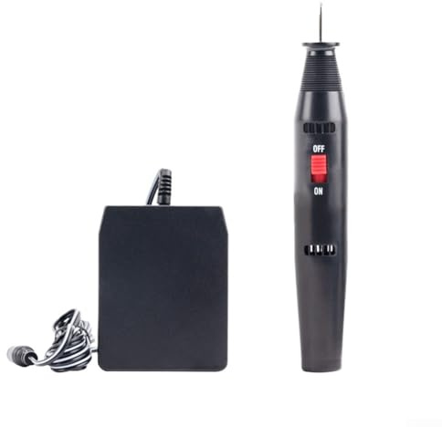 Mini kit d'outils rotatifs électriques avec capacité de gravure de 18 000 tr/min pour sculpture sur métal, bois, plastique, design compact et portable (noir)
