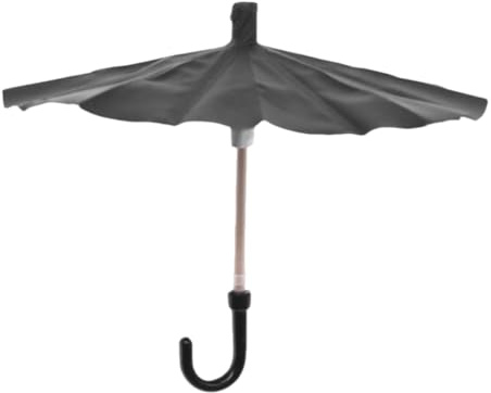 LALADEFIEE Mini Parapluie Noir Rétro pour Poupée Parapluie Miniature Fonctionnel en Papier et Bois Accessoire Décoratif pour Maison de Poupée et Scène Miniature pour Jouets