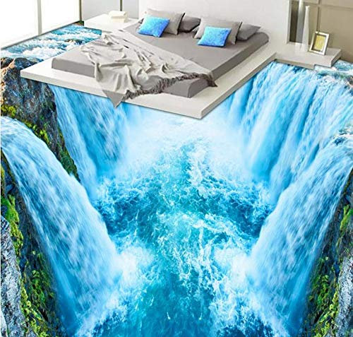 foto wallpap 3d bodenbelag selbstklebende tapetenrollen wasserfall bodenbelag vinyl pvc wasserdicht foto tapetenpapier-350 * 245cm