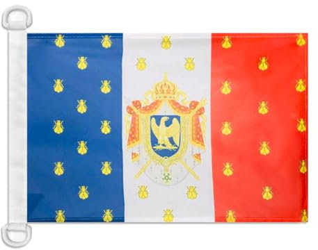 Pavillon nautique Etendard de Napoléon III 45x30cm - Drapeau de bateau second empire France 30 x 45 cm - AZ FLAG