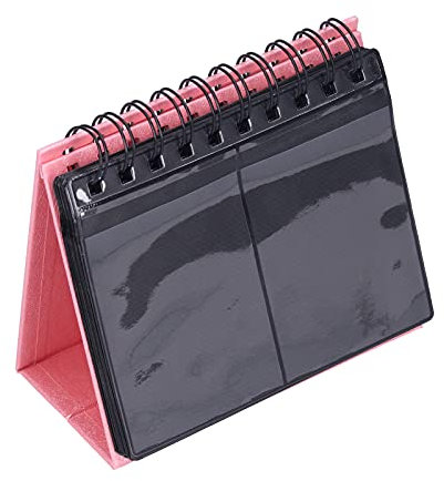 68 Fickor Fotoalbum, 3 Tum 68PCS Mini Desktop Photo Vertica Album för Fuji för Polaroid Kamera Vykort Samla(Rosa)