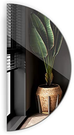 Tulup Moderner Halbrunder Loft-Wandspiegel 90 cm