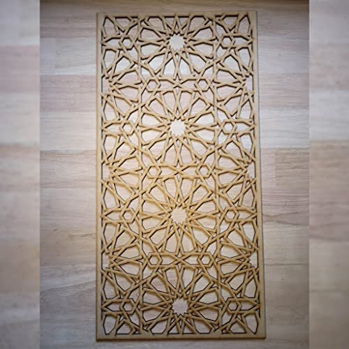Moroccan Mandela grate Pattern Screen Radiator Cabinet wall Decorative Screening-grille- Perforated MDF panel (1200x600mm) 0109 (6mm thick MDF)