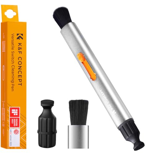 K&F CONCEPT Stylo de Nettoyage pour Objectif Brosse de Nettoyage Douce et Spéciale pour Objectif d'Appareil Photo, Filtres, Viseurs, Téléphones, Ordinateur, Tablette et Ordinateur