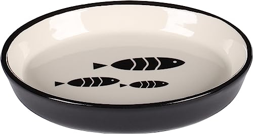 FLAMINGO Ciotola per Gatti Sardi - Ciotola Antiscivolo Multiuso per Animali Domestici - 150ML - Ceramica - La ciotola è lavabile in lavastoviglie