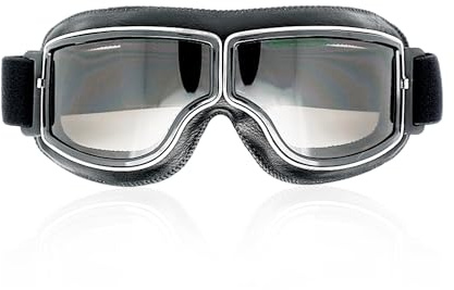 ZBHDEYG 1 paire de lunettes de moto, lunettes de pilote rétro, lunettes de protection coupe-vent, accessoires (marron)