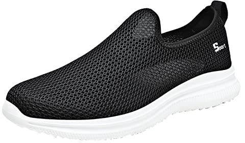 Dinglong pie diabetico Hombres Zapatillas Malla Transpirable Ligero cómodo Casual pie diabetico Deportes Hombre Zapatillas de Vestir Hombre Zapatos Hombre Casuales Zapatillas sin Cordones Hombre