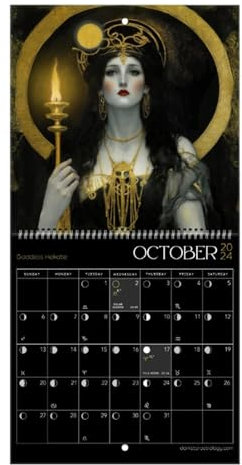 Månkalender 2024 – väggkalender månkalender 2024, astrologisk kalender
