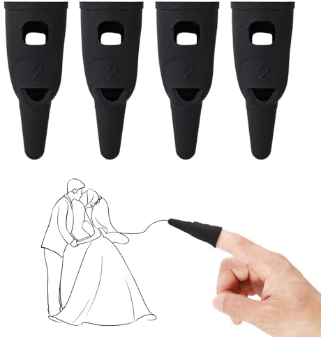Lyreh 4st Silikon Finger Stylus Penna för Pekskärm, 5,4x2,2cm Högkänslighet & Precision Stylist Pennor för iPad/iPhone/Android och Alla Pekskärmar