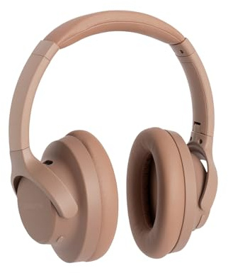 CREATE / Headphones ANC Studio/Casque Audio sans Fil à Arceau Moka/Réduction de Bruit, Pliable, Bluetooth, Charge Rapide USB-C, 4 micros, 20W