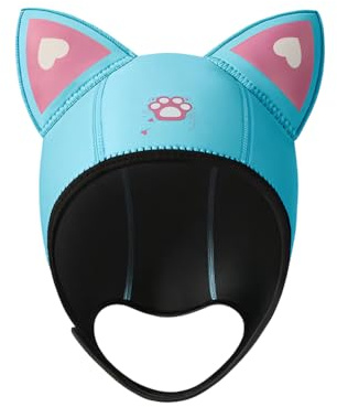 Gorro de natación para hombre y mujer, de neopreno, impermeable, con cierre de , bonito gorro de natación de dibujos animados para verano, invierno, buceo, surf, rafting