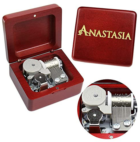 Sinzyo Anastasia-Once Upon a December Boîte à Musique Vintage mécanisme en Bois boîte à Musique Cadeau de Noël (Boîte en Bois à thème Rouge)
