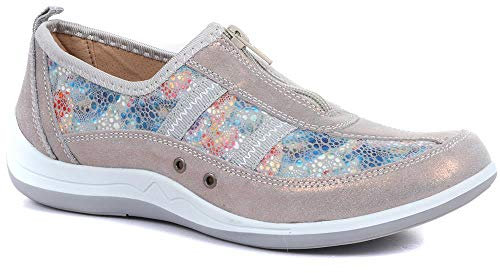 Zip Fastening Trainers - Grey Multi Size 5