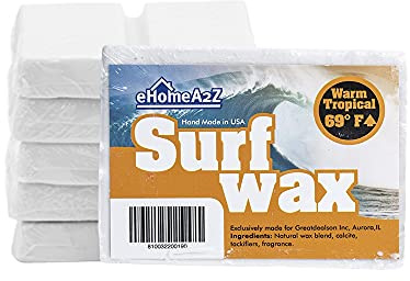 EHOMEA2Z Surf Wax Warm Tropical Hot High Performance All Natural Bump Mango Scent Surfwax Surfing Surfboard Skimboard Water Sticky (6)