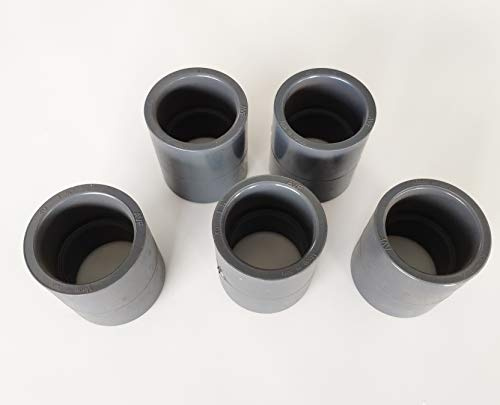 Lot de 5X Manchons PVC Pression / 40 mm intérieur F/F PN16 / Piscine et arrosage/égale 40mm