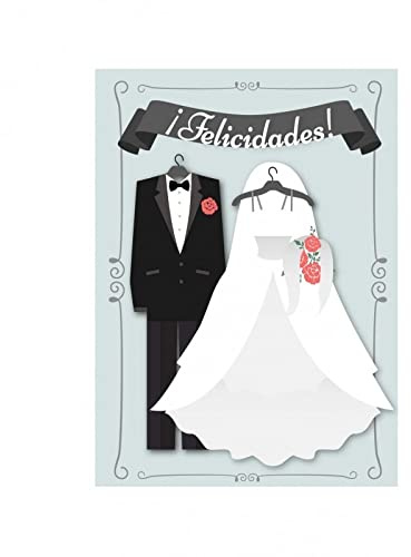 Antracita Tarjeta Boda Felicitación Monedero Billetero Trajes de Novios