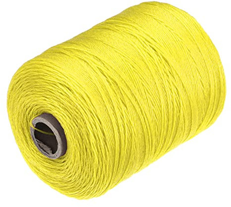 sourcing map Torcida Albañil Línea Nylon Cordel Cuerda Cordón Amarillo 600M/656 Yardas 1mm Diámetro para Redes, Paisajismo, Hogar Mejora, Bricolaje Proyecto, Artesanía, Albañilería