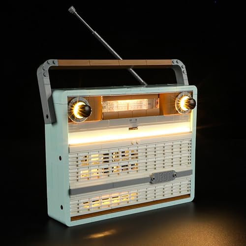 GEAMENT Kit de Luces LED Compatible con Lego Radio Retro - Conjunto de luz por Icons 10334 (Juego Modelo no Incluido)