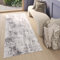 TAPISO Sky Teppichläufer Kurzflor Modern Beige Grau Hellgrau Vintage Meliert Verwischt Design Wohnzimmer Schlafzimmer 3D Optik ÖKOTEX 100 x 300 cm