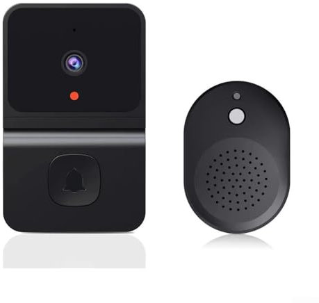 HEIBTENY T23 Smart Kabellose Video-Türklingel WLAN-Türklingel Mit Kamera Zwei-Wege-Audio Mobile Überwachung Klare Nachtsicht(black)