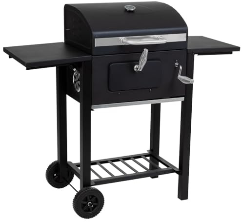 Barbacoa Carro De Metal Negro