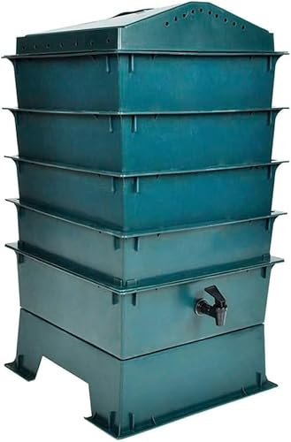 LumFurni Lombricomposteur 4 Plateaux Vermicomposteur Poubelle Bac à Compost
