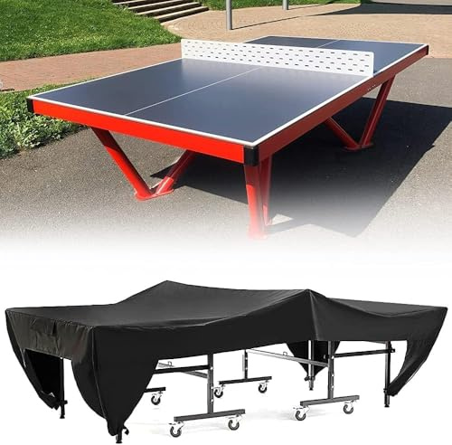 BigKing - Funda de mesa de ping pong, plegable e impermeable, cubierta de mesa de ping pong, para interior y exterior, 280 x 153 x 73 cm, color negro