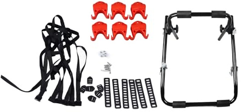 Car Bike Carrier Iron Strong Bearing Car Tail Bike Rack, Heavy Duty Bike Tow Mount for SUV MPV Hatchback, Durable Rear Mounted Holder for Camping Travel Outdoor