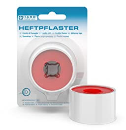 Haro medical care Fixierpflaster transparent, 5 m x 2,5 cm, einfach von Hand abzureißen, sichere Befestigung von Wundauflagen, Verbänden, Kompressen, Tapeband