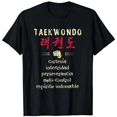 Taekwondo 5 principios, artes marciales WT / ITF Camiseta