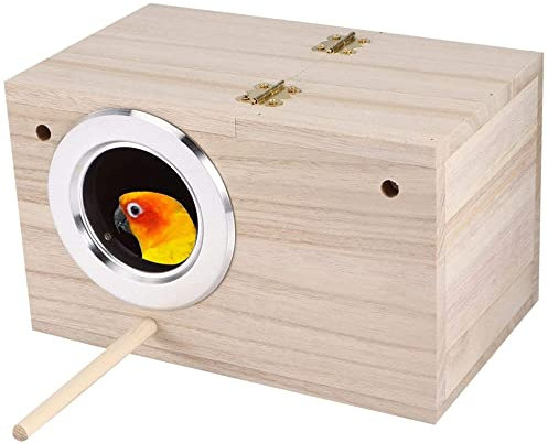 Sittich Nistkasten Vogelhaus,Hölzerne Vogel Nistkasten,Wellensittich Holz Zuchtbox,Brutkasten Für Papageien,Mit Stehstange,Verwendet Für Kleine Vögel Wie Finken,Wellensittiche,Kanarienvögel Usw